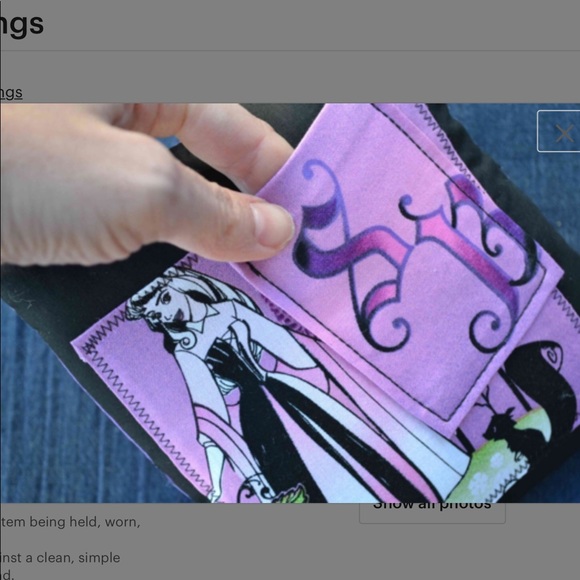 Handmade Sleeping Beauty Aurora tooth fairy pillow purple woodland girls - Picture 2 of 5